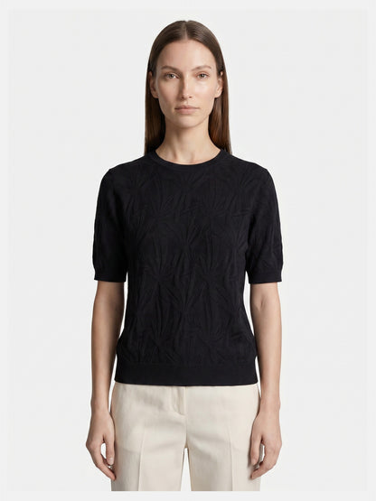 T-shirt in Viscosa Nero