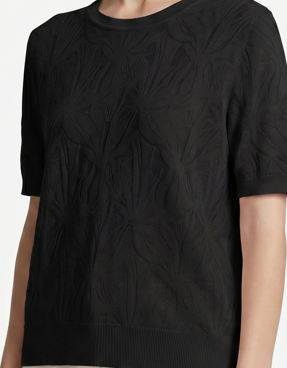 T-shirt in Viscosa Nero