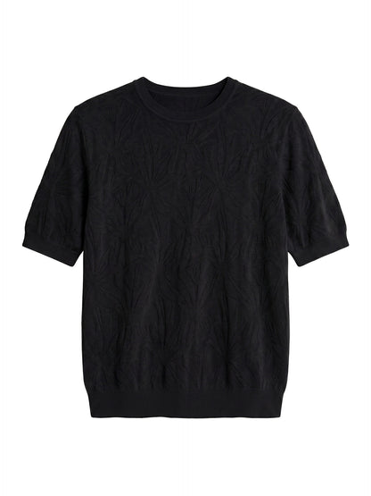 T-shirt in Viscosa Nero