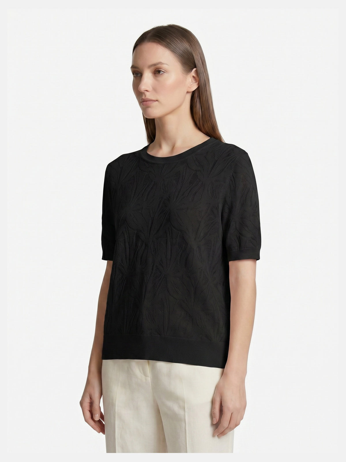 T-shirt in Viscosa Nero
