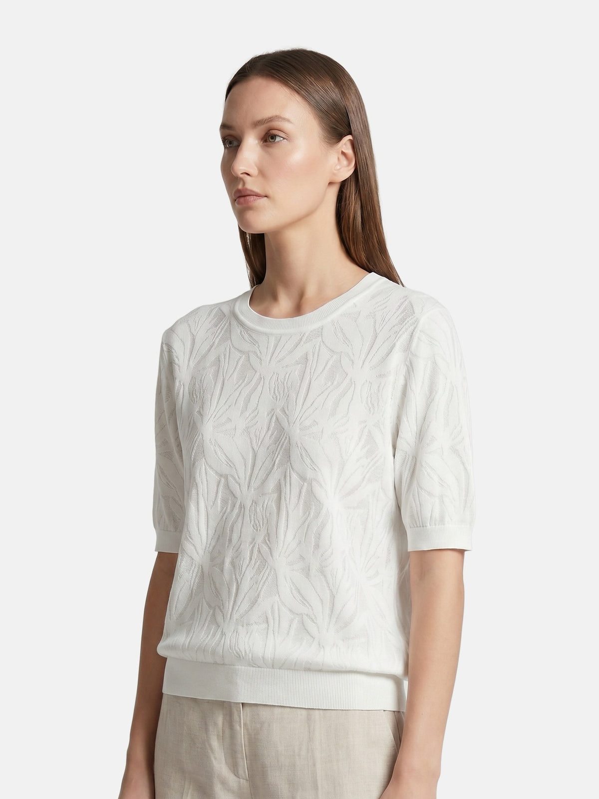 T-shirt in Viscosa Bianco