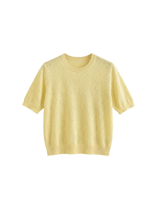 T-shirt in Viscosa Giallo