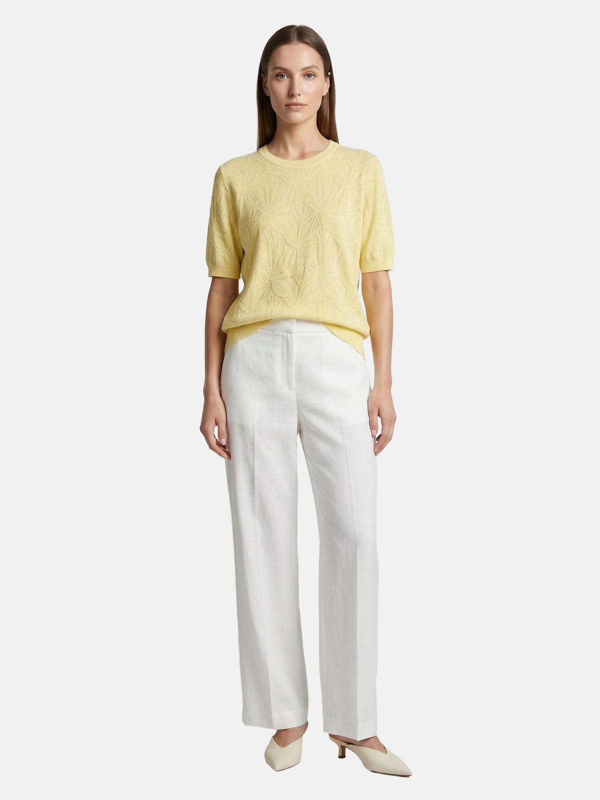 T-shirt in Viscosa Giallo