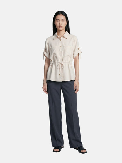 Camicia in Viscosa Beige