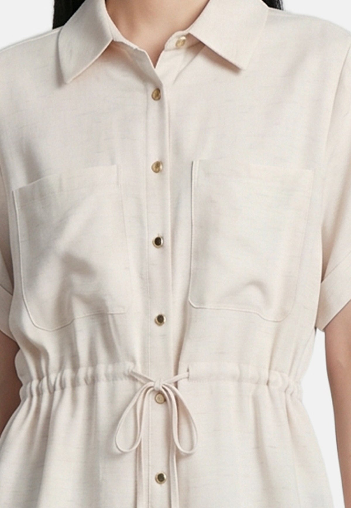 Camicia in Viscosa Beige