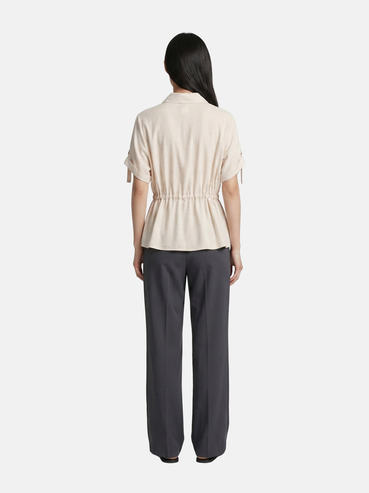 Camicia in Viscosa Beige