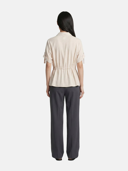 Camicia in Viscosa Beige