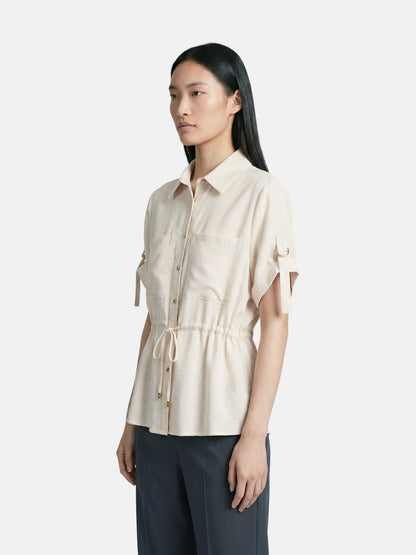 Camicia in Viscosa Beige