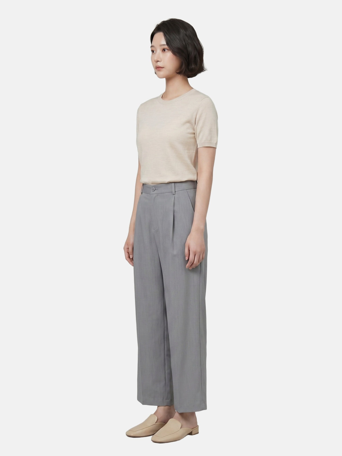 Pantaloni in Viscosa Blu Jeans