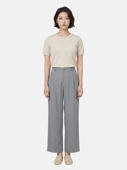 Pantaloni in Viscosa Blu Jeans