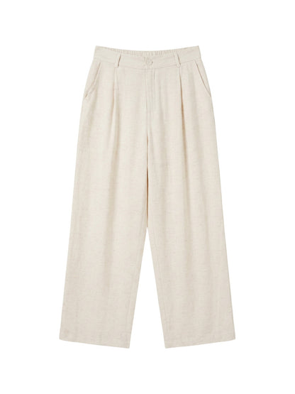 Pantaloni in Viscosa Beige