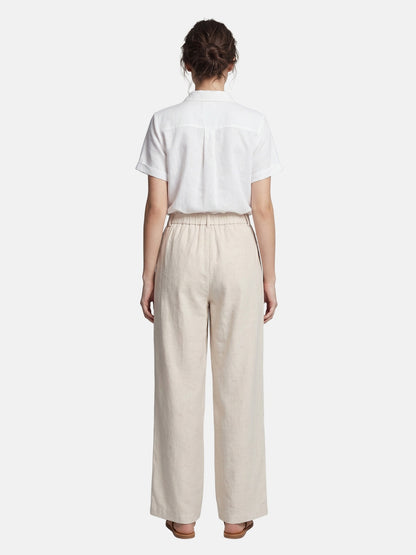 Pantaloni in Viscosa Beige