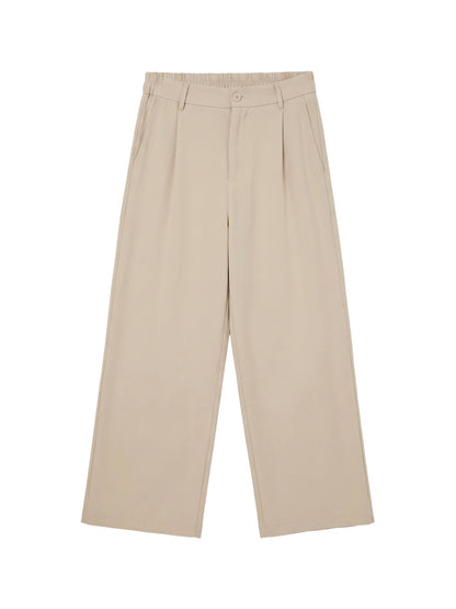 Pantaloni in Viscosa Beige Scuro