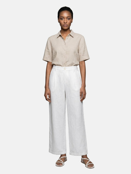 Pantaloni in Viscosa Bianco