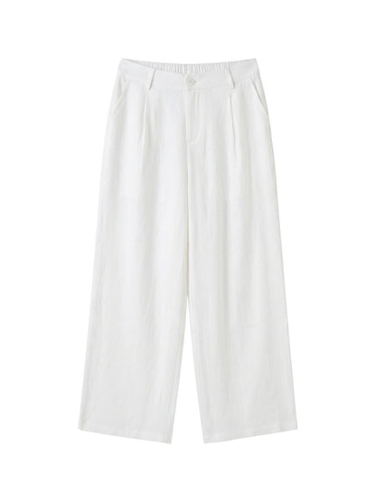 Pantaloni in Viscosa Bianco