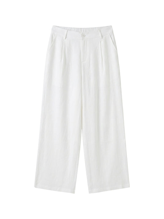 Pantaloni in Viscosa Bianco