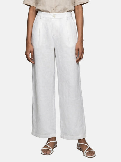 Pantaloni in Viscosa Bianco
