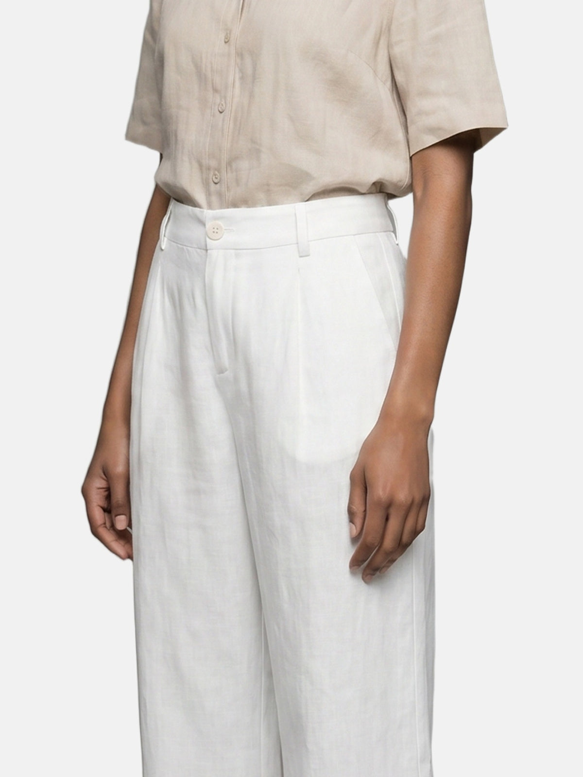 Pantaloni in Viscosa Bianco