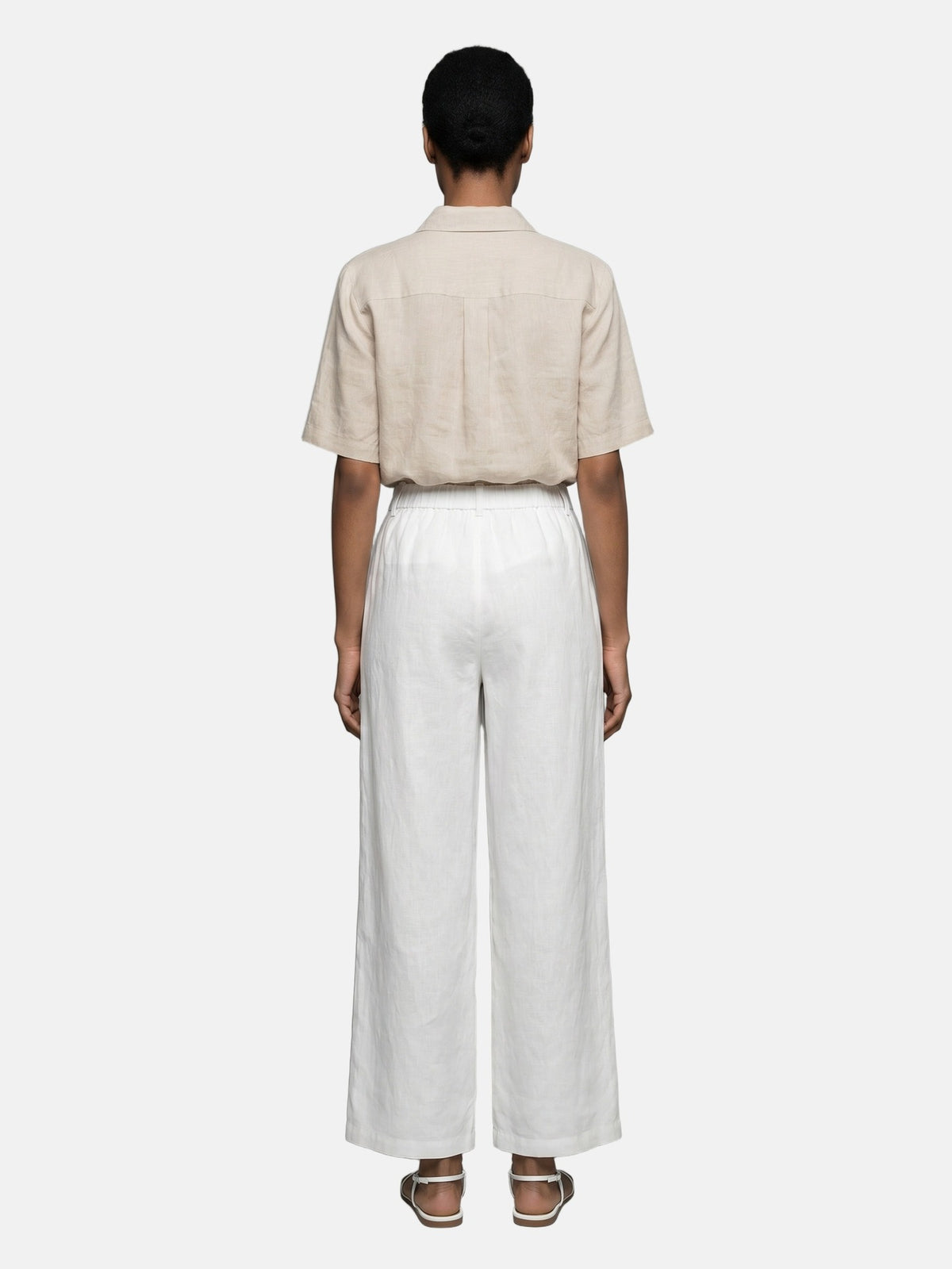 Pantaloni in Viscosa Bianco