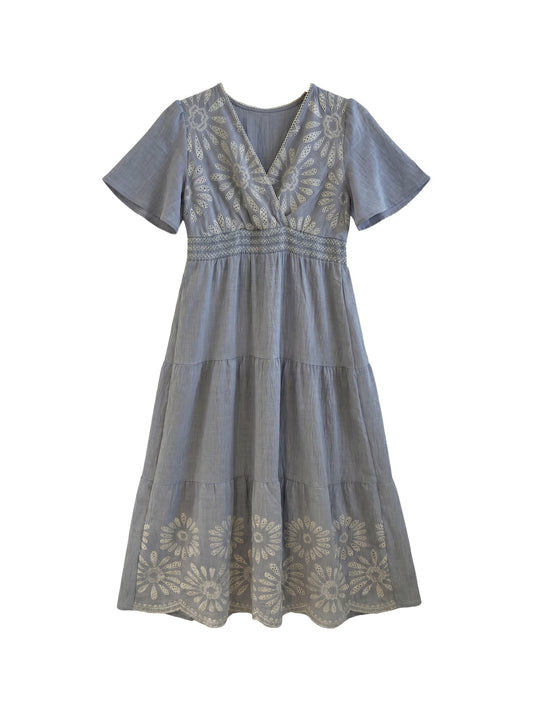Vestito in Viscosa Blu Jeans