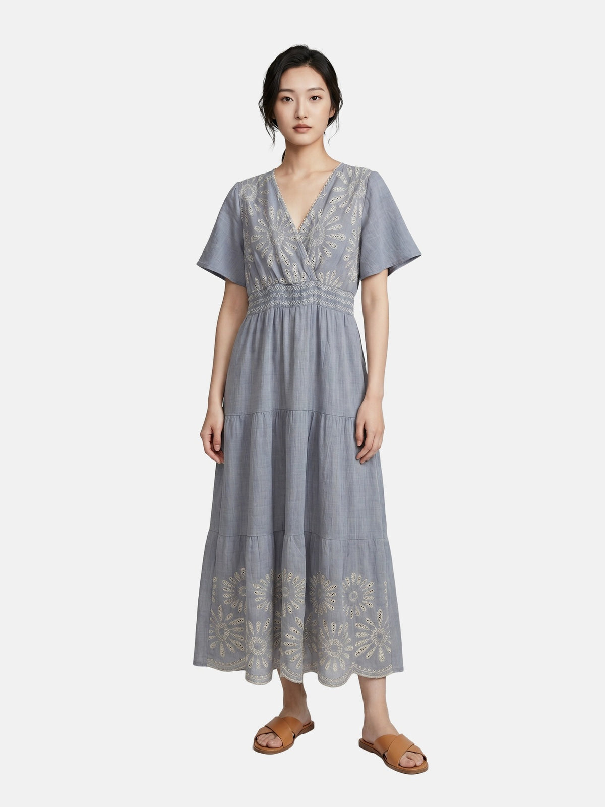 Vestito in Viscosa Blu Jeans
