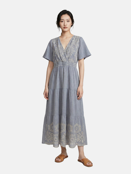 Vestito in Viscosa Blu Jeans