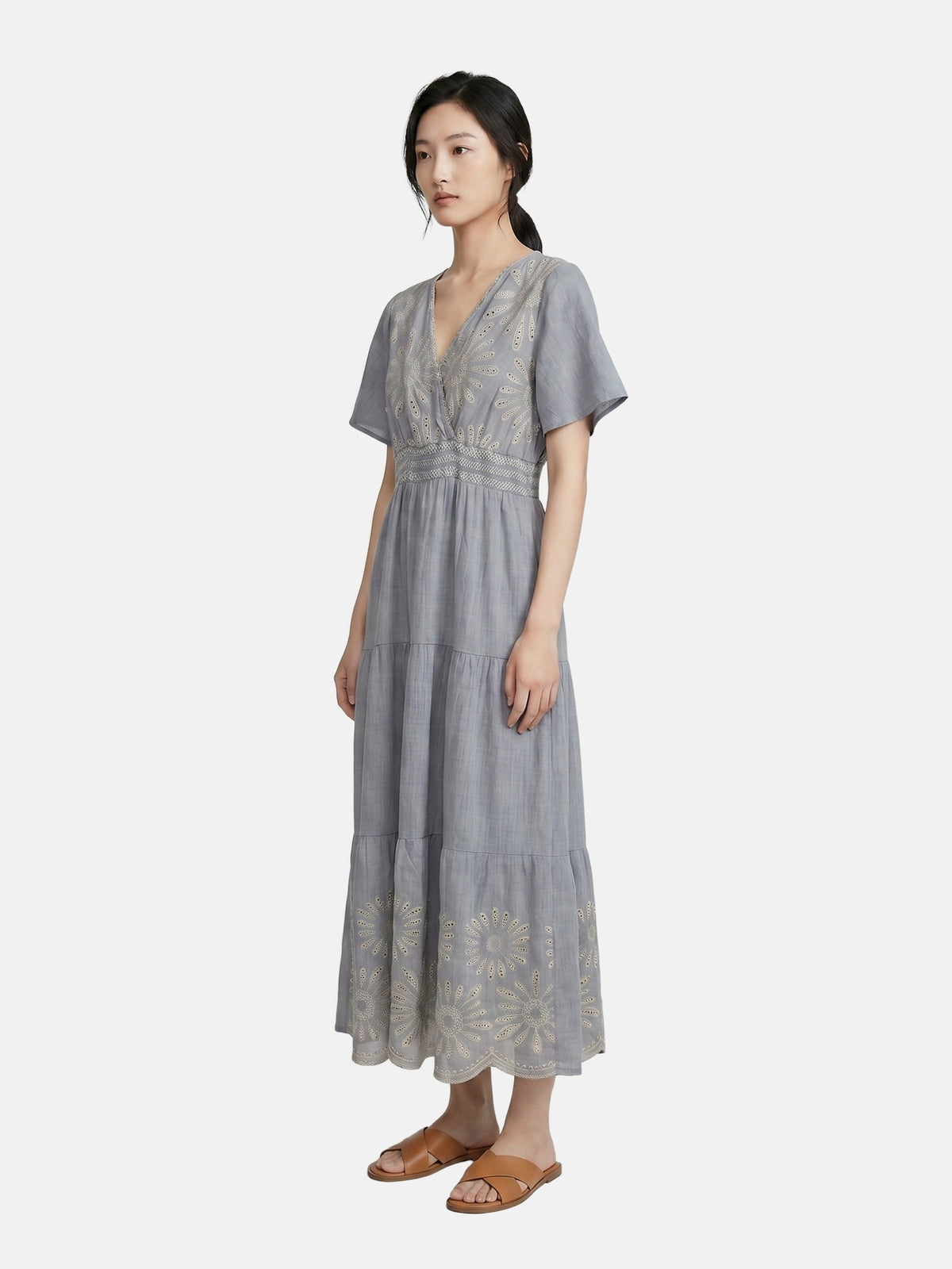 Vestito in Viscosa Blu Jeans