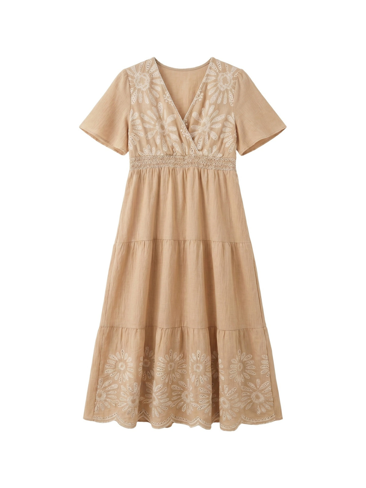 Vestito in Viscosa Beige Scuro