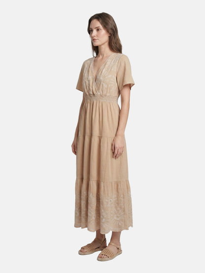 Vestito in Viscosa Beige Scuro