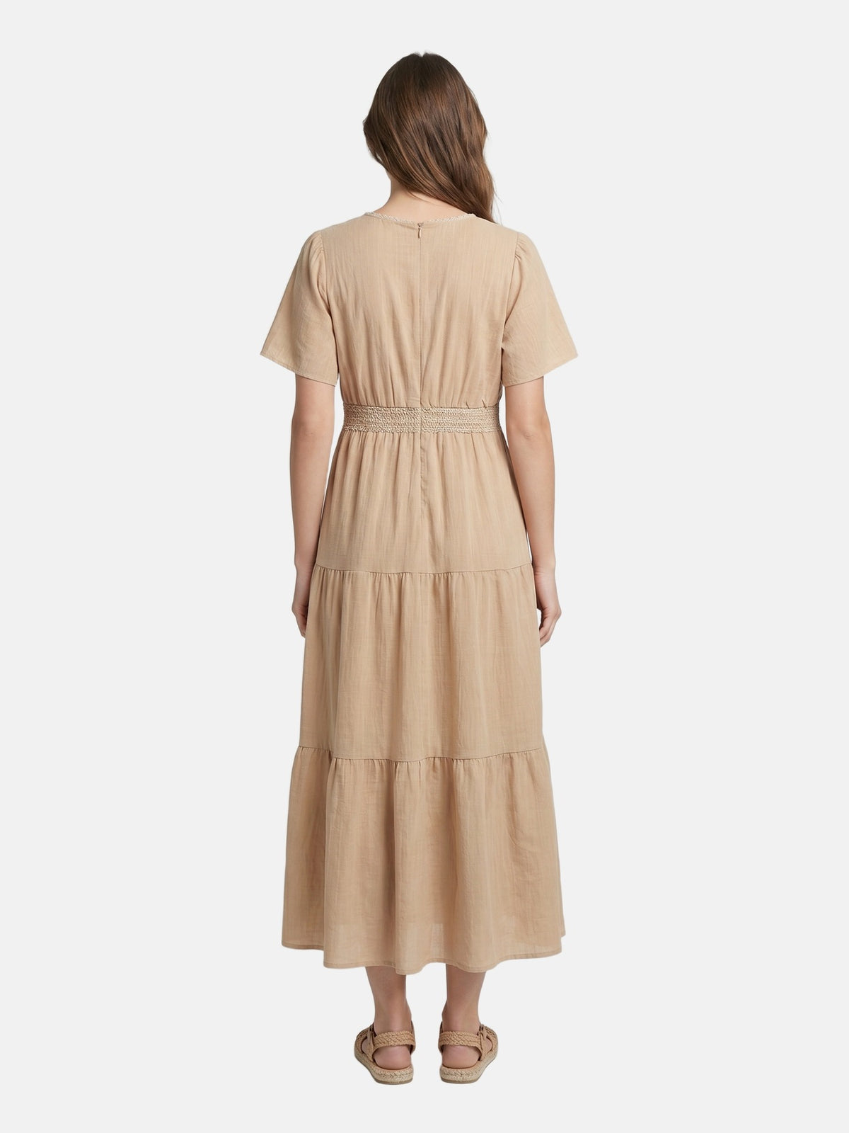 Vestito in Viscosa Beige Scuro