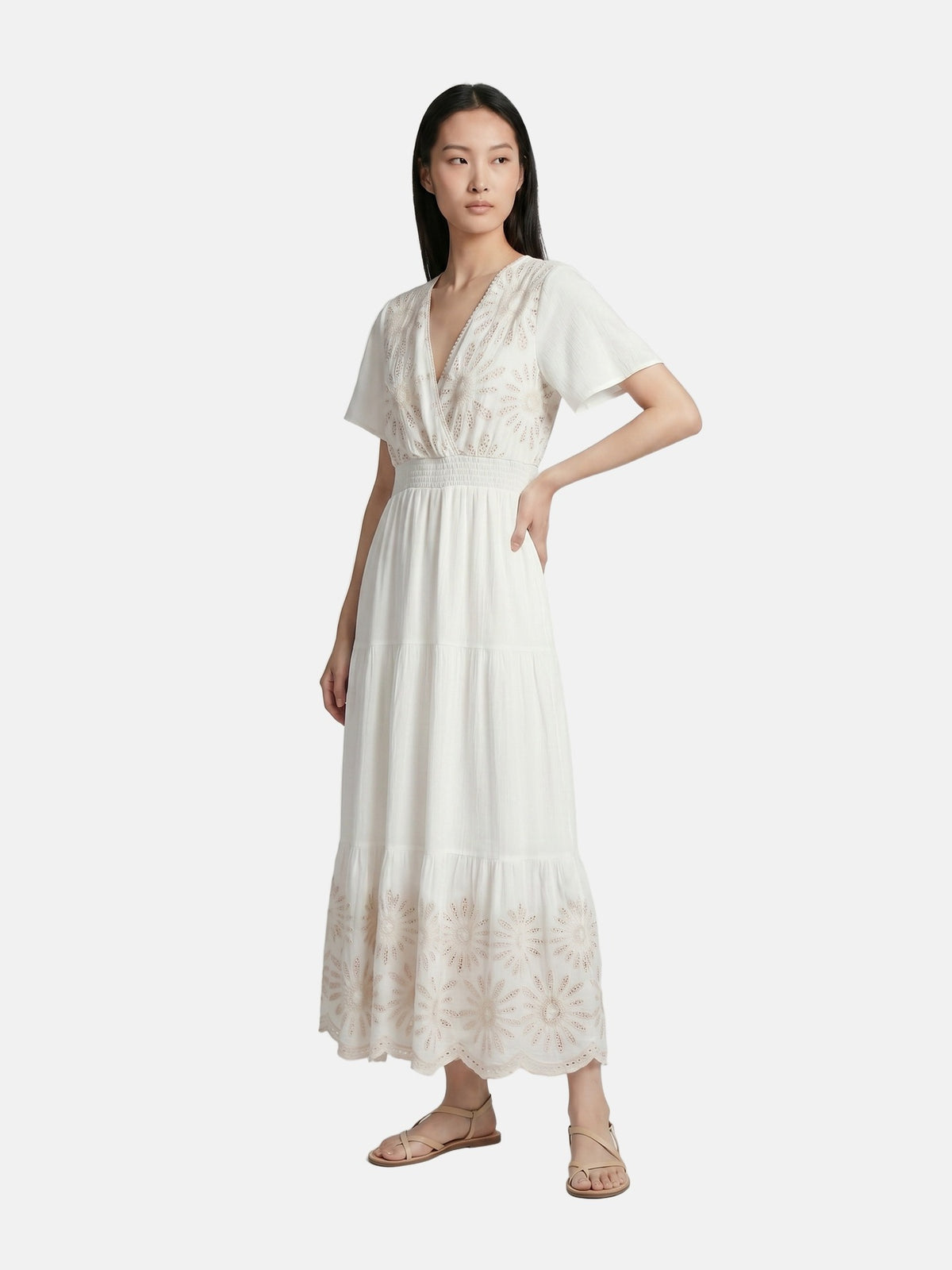 Vestito in Viscosa Bianco