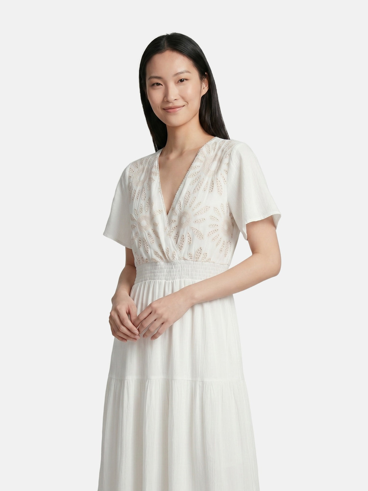 Vestito in Viscosa Bianco