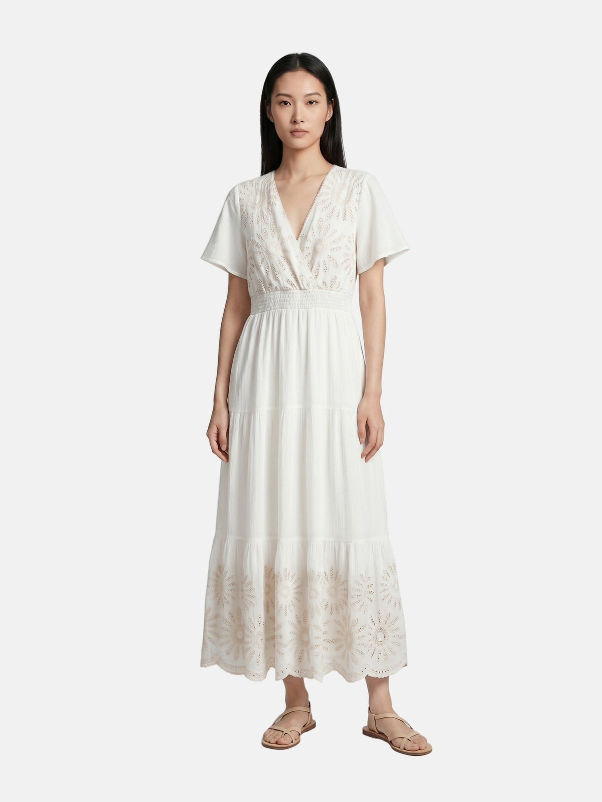 Vestito in Viscosa Bianco