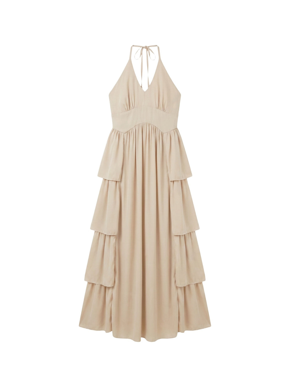 Vestito in 50% Viscosa 50% Polyester Beige