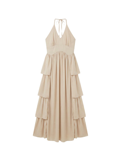 Vestito in 50% Viscosa 50% Polyester Beige