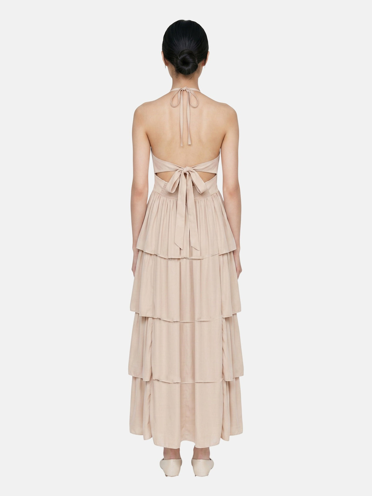 Vestito in 50% Viscosa 50% Polyester Beige