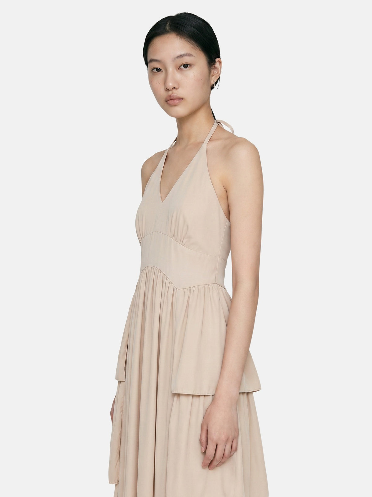 Vestito in 50% Viscosa 50% Polyester Beige