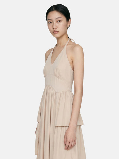 Vestito in 50% Viscosa 50% Polyester Beige