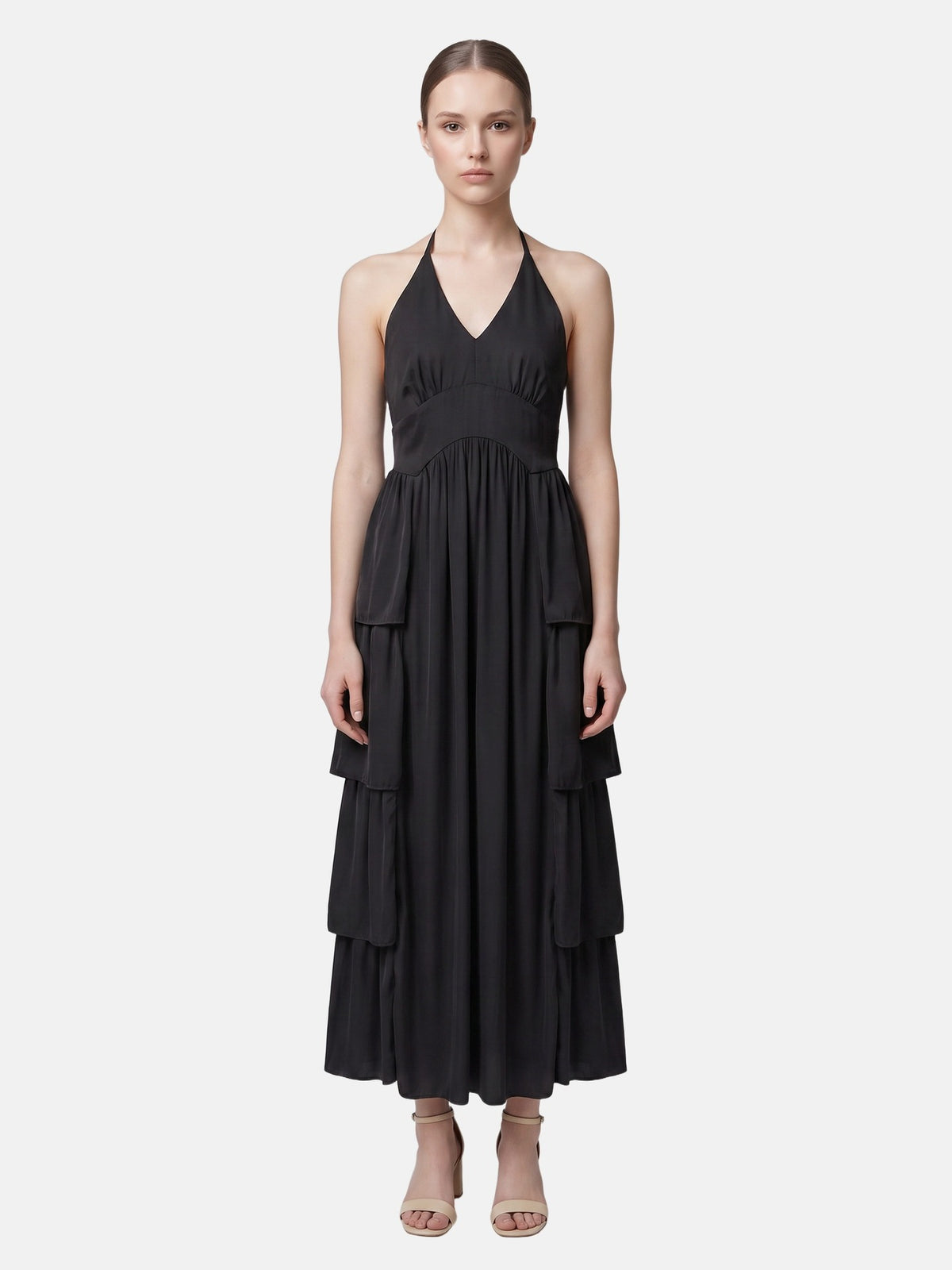 Vestito in 50% Viscosa 50% Polyester Nero