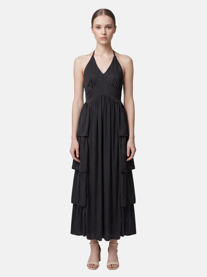 Vestito in 50% Viscosa 50% Polyester Nero