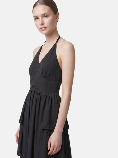 Vestito in 50% Viscosa 50% Polyester Nero