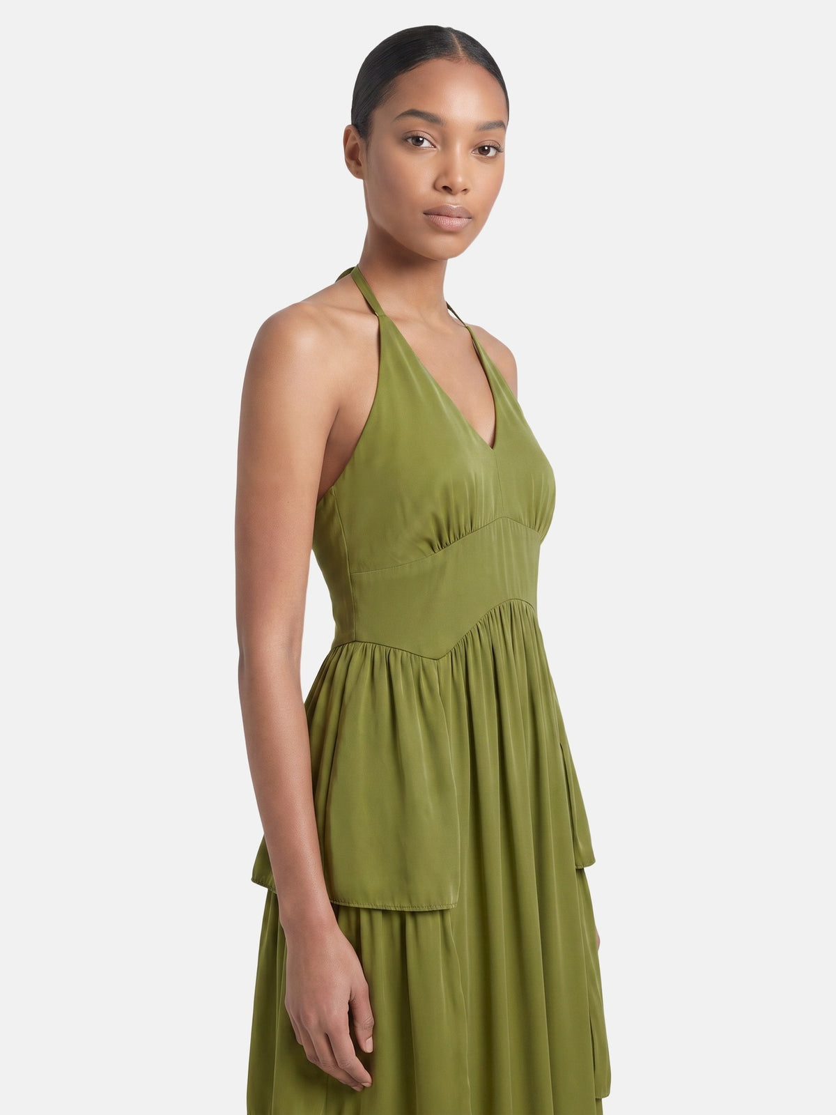 Vestito in 50% Viscosa 50% Polyester Verde