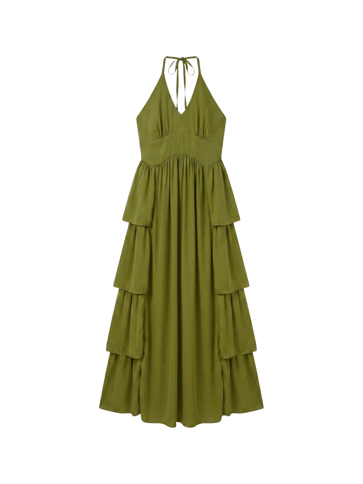 Vestito in 50% Viscosa 50% Polyester Verde