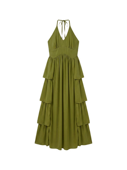 Vestito in 50% Viscosa 50% Polyester Verde