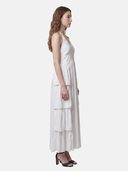 Vestito in 50% Viscosa 50% Polyester Bianco