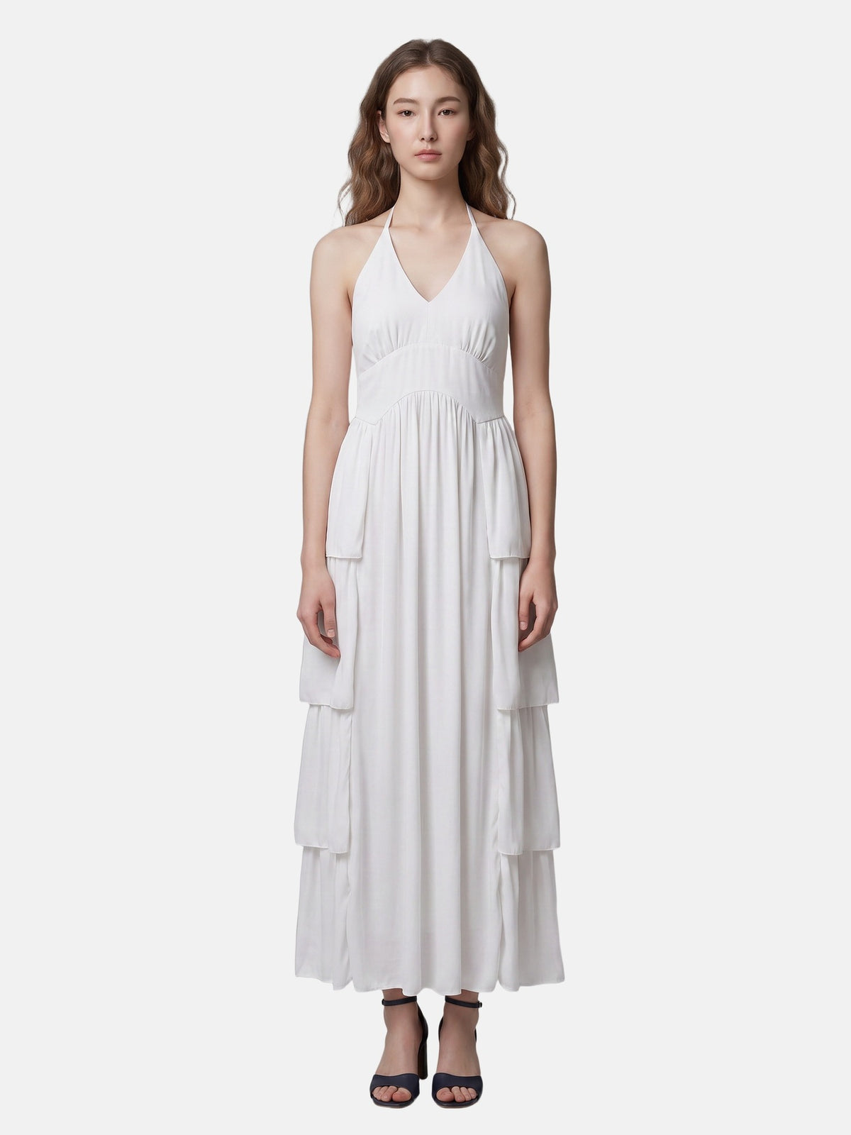 Vestito in 50% Viscosa 50% Polyester Bianco