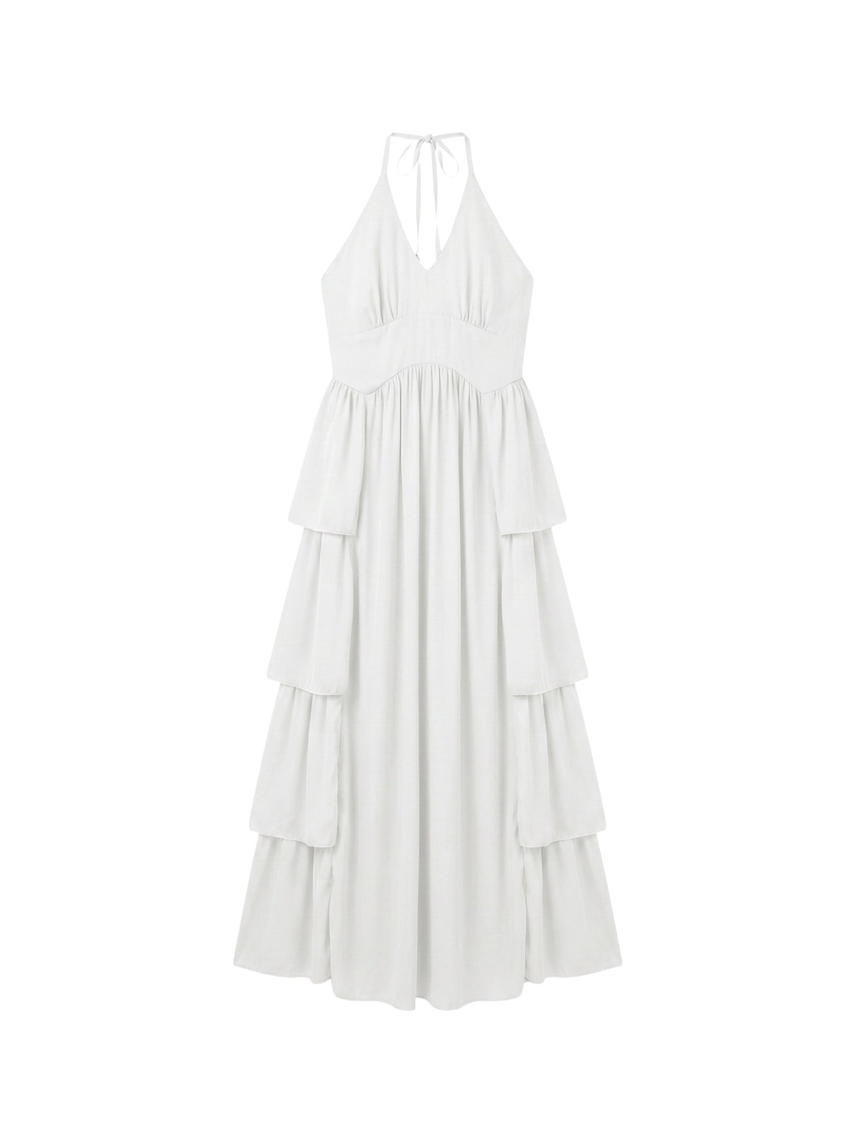 Vestito in 50% Viscosa 50% Polyester Bianco