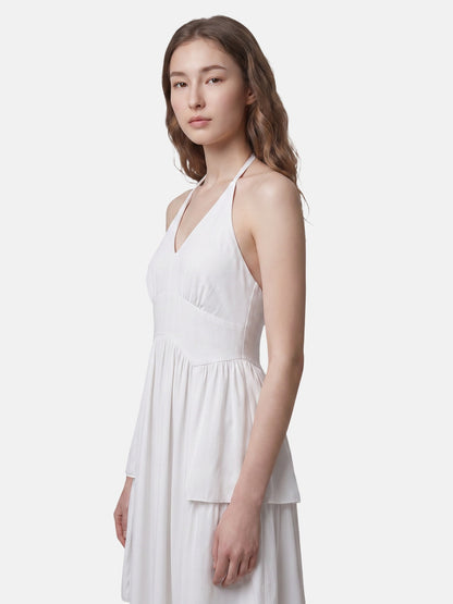 Vestito in 50% Viscosa 50% Polyester Bianco