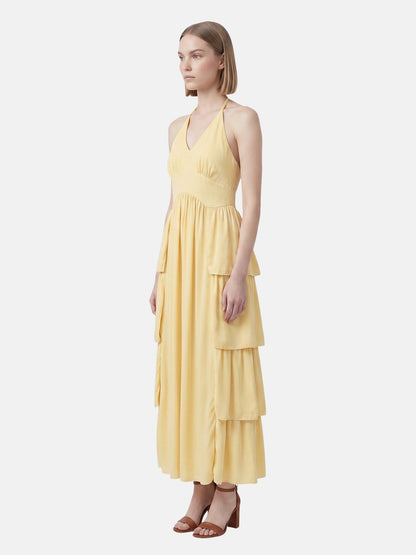 Vestito in 50% Viscosa 50% Polyester Giallo