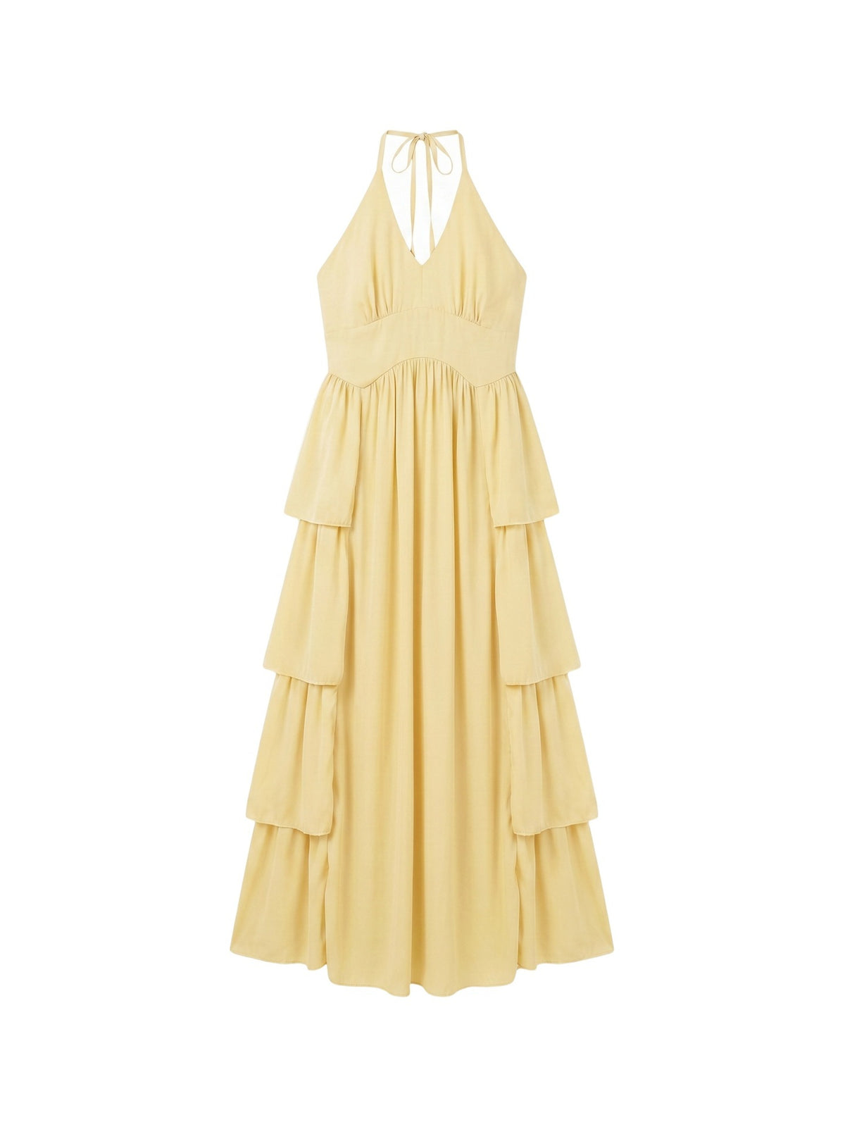 Vestito in 50% Viscosa 50% Polyester Giallo